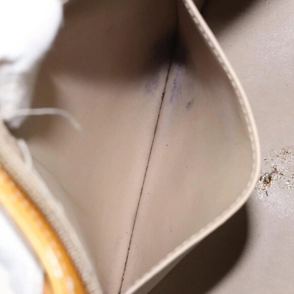 LOUIS VUITTON Monogram Vernis Houston Hand Bag Beige M91004 LV Auth th6217 - Picture 10 of 16